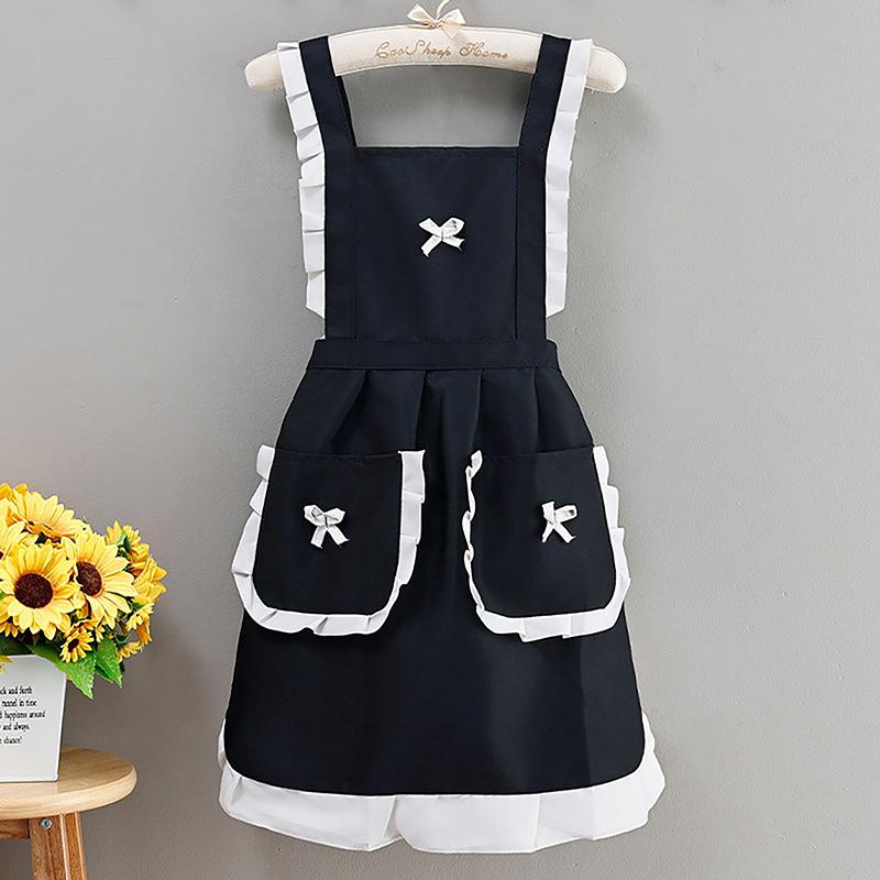 Cute Maid Outfit, Oil And Stain Resistant Apron With Waistband, Kitchen And Restaurant Work Clothes