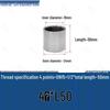 304 Stainless Steel 50MM Internal Thread Extension Pipe, 100MM Direct, 200MM Long Welding Head