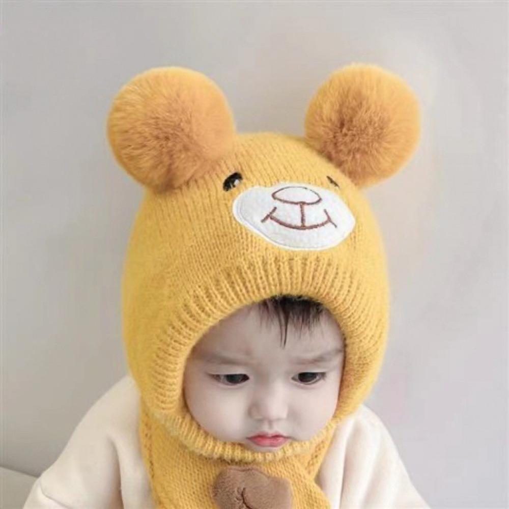 Plush Baby Winter Hats Coldproof Newborn Cap Cute Warm Bonnet Kids
