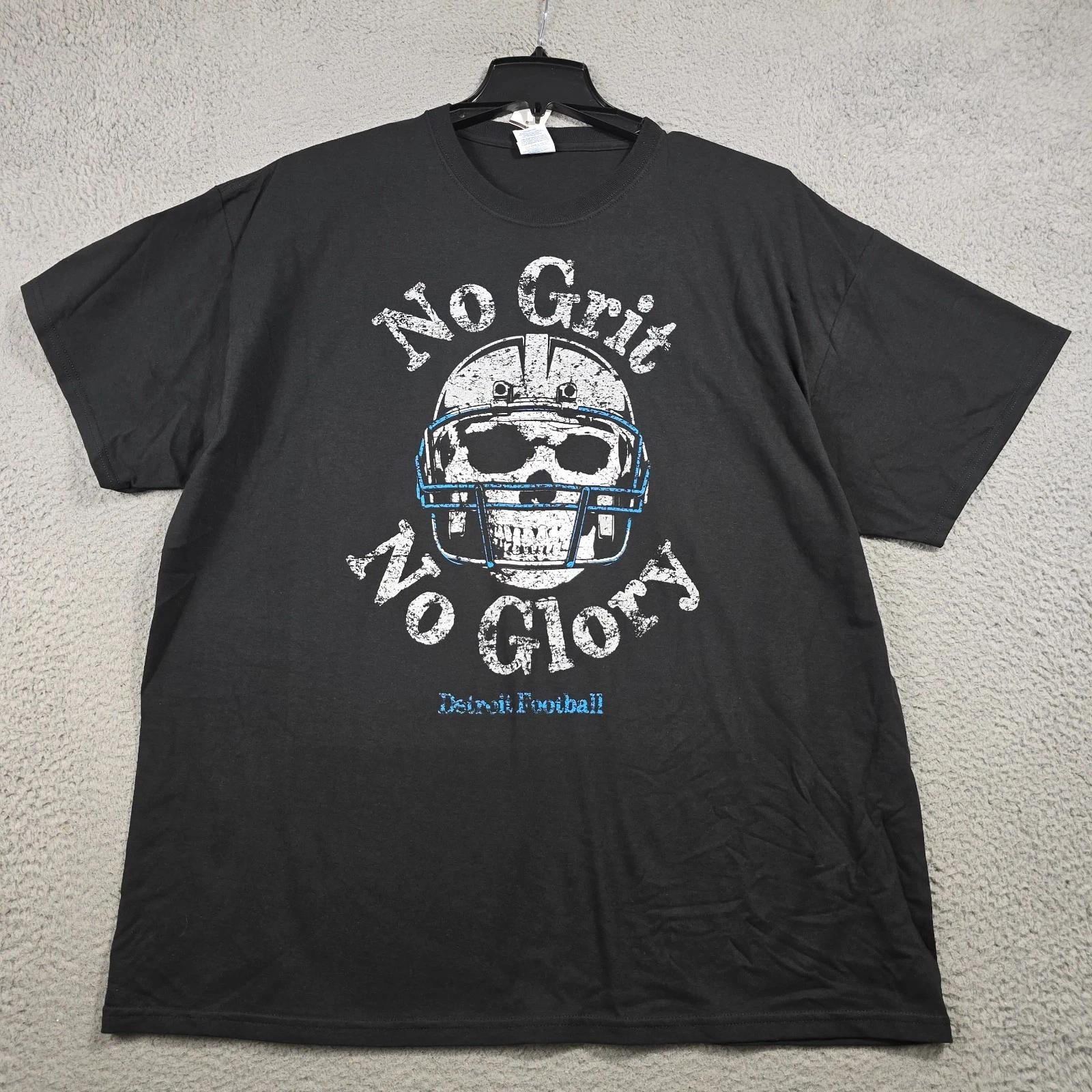 NFL Detroit Lions Grit Shirt Mens 2XL Black Football Lightweight Distressed NWT 2XL