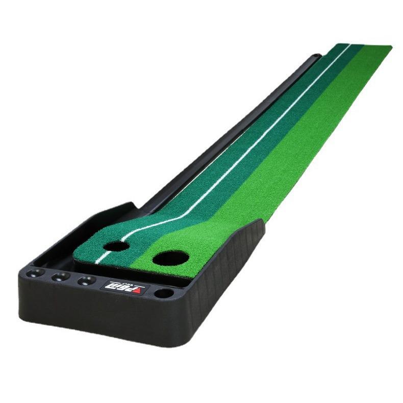 PGM Golf Putter Practice Mat with Ball Return - Simulated Turf (3m/2.5m)