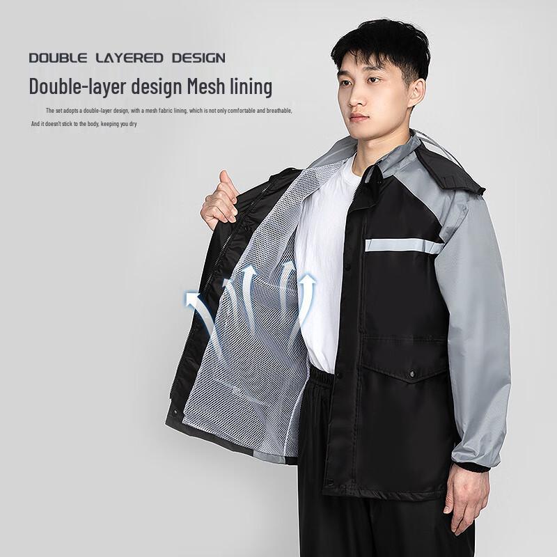 Men's Motorcycle Full-Body Rain Suit Set