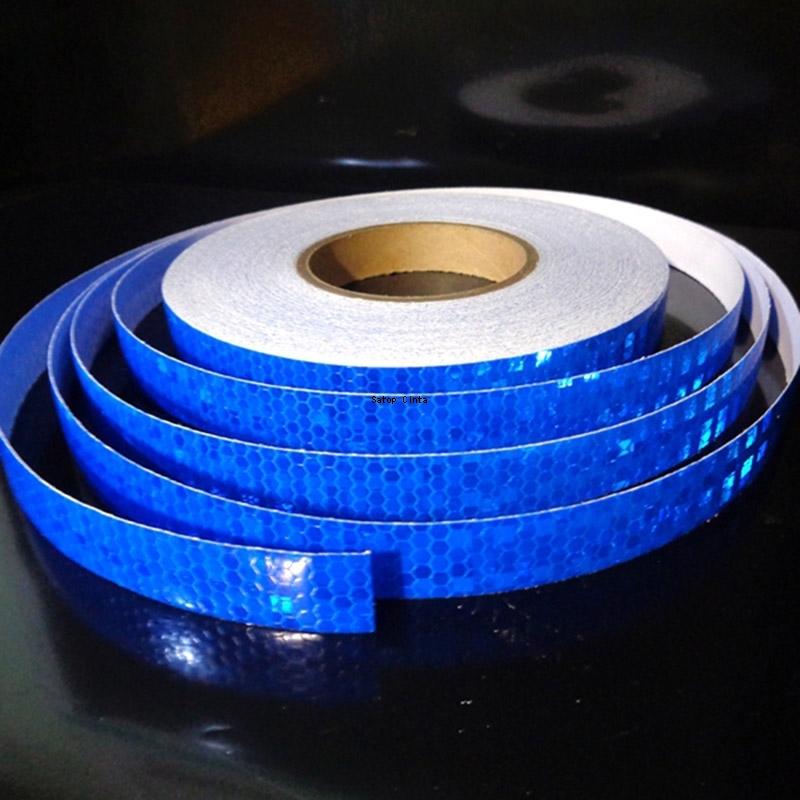 2,5 cm * 10 m Reflektierender Fahrradaufkleber aus PVC mit hoher Sichtbarkeit, wasserdicht, selbstklebender Warnreflektorstreifen für Auto, Fahrzeug, LKW