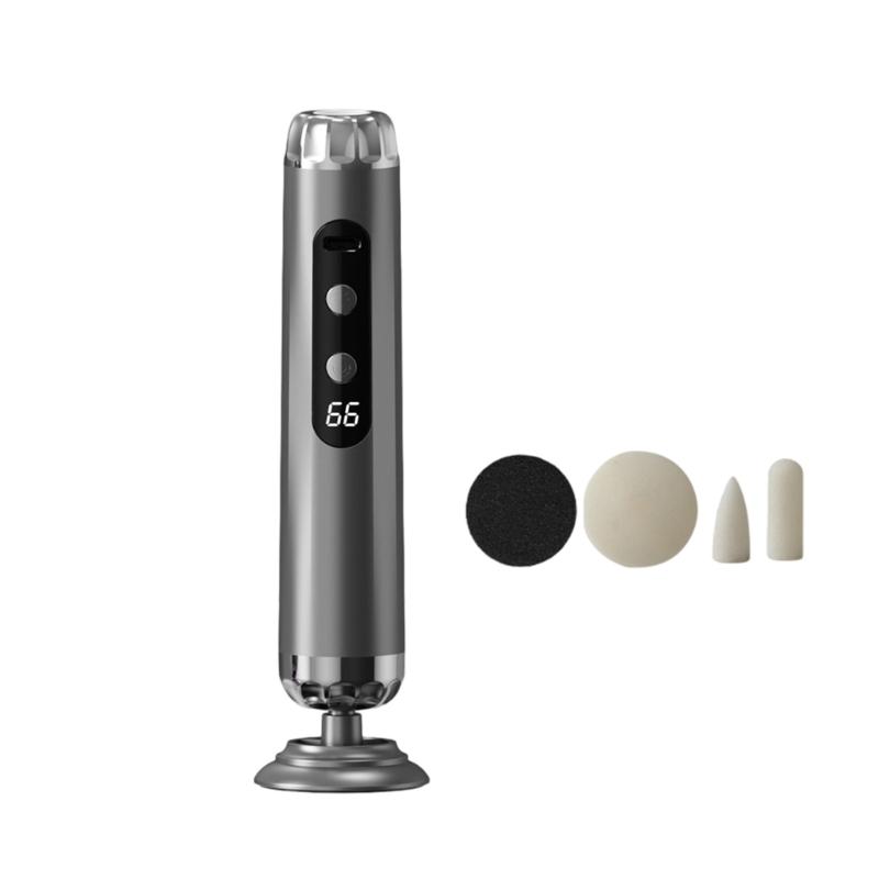 

Safe Electric Foot Grinder with Intelligent Sensor Quiet Operation for Sensitives Skin Home Foot Care Easy to Use сірий колір