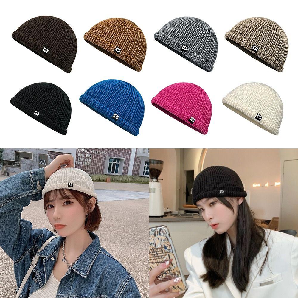 Soft Knitted Hat Windproof Hip Hop Hat Autumn Winter Hat Thickened Cold Cap Warm Bonnets Outdoor Pullover Hat
