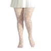 A Classic White Polka Dot Jacquard Oversized Stockings