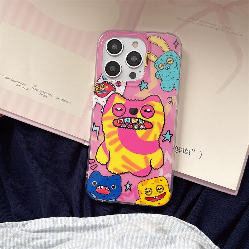 Zabawne Brzydko-Słodkie Zęby Potwora Etui na Telefon dla iPhone 17/16 Pro Max/15/14 - Nowe dla Kobiet