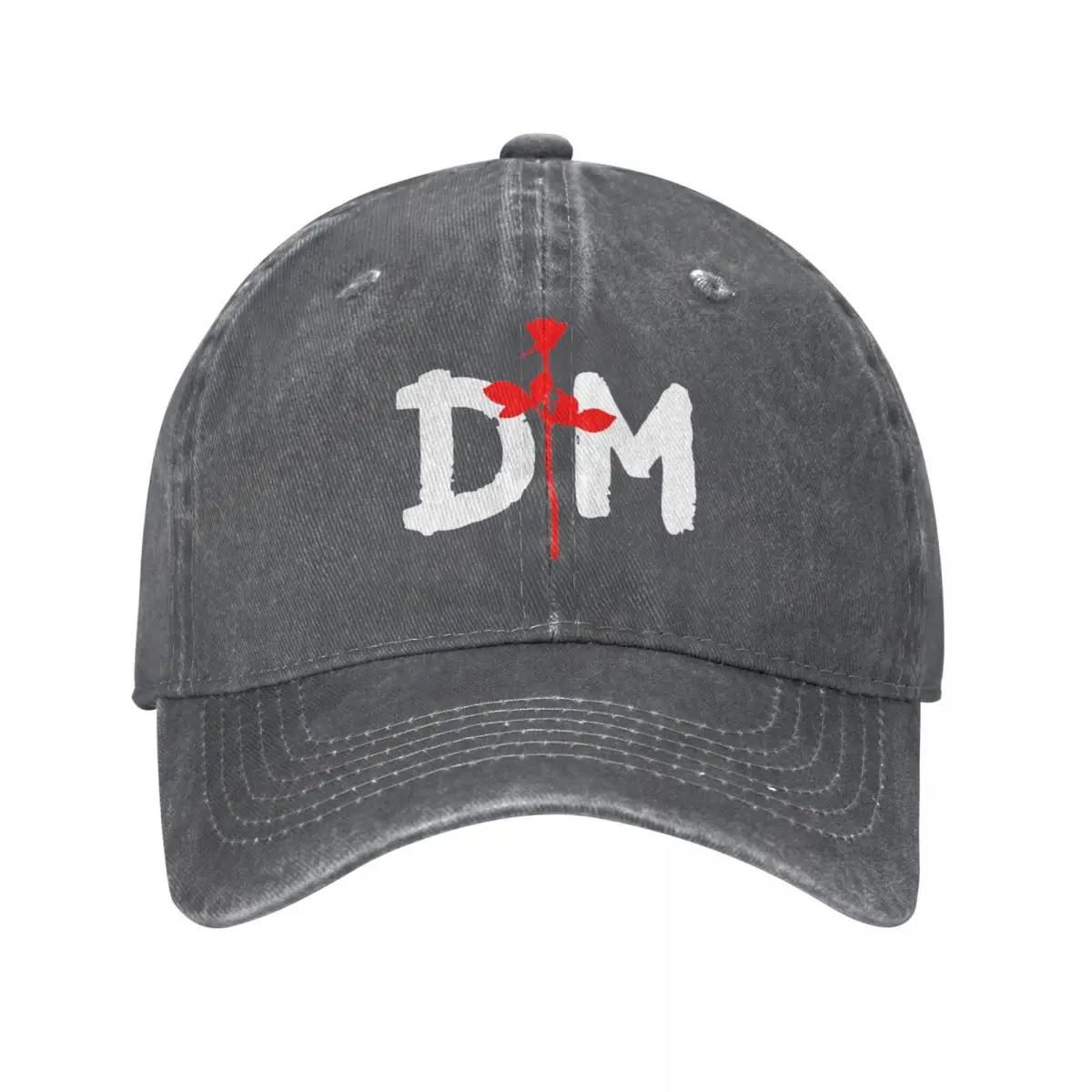

Men Women Baseball Cap DM Band Dave Gahan Martin Gore Distressed Washed Hats Cap Activities Snapback Hat Adjustable темно-сірий