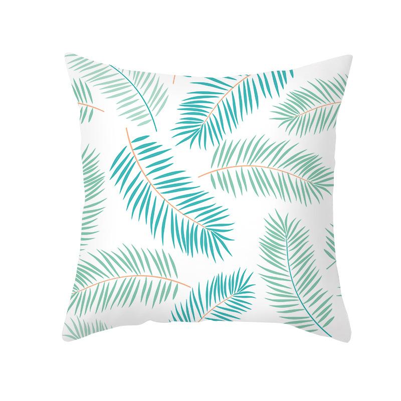 Blue Geometric Pillow Cover Nordic Simple Shopee Home Sofa Cushion Cover Peach Skin Printed Cushion