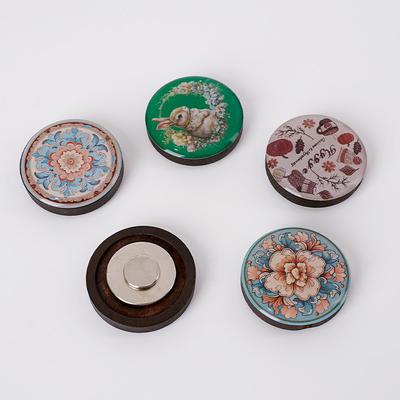 Tier-Serie Design Rundholz Acryl Nadel-Saugfolie Nähen Magnetische Saugung Kreatives Abzeichen Neues Produkt Nadel-Sauggerät