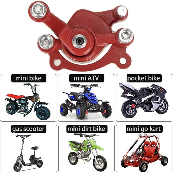 FVRITO Rear Brake Caliper With Brake Pads Compatible With Mini Bike Coleman CT100U Monster Moto MMB-80 MM-B105 Motovox MBX10 MBX11 80Cc 97Cc 100Cc