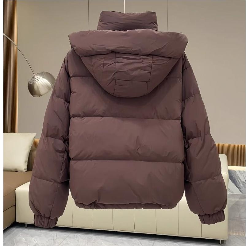 Padded Jacket Women's Large Size Hooded New Year Padded Jacket Women's Short Down Padded Jacket Winter Small Jacket All-match