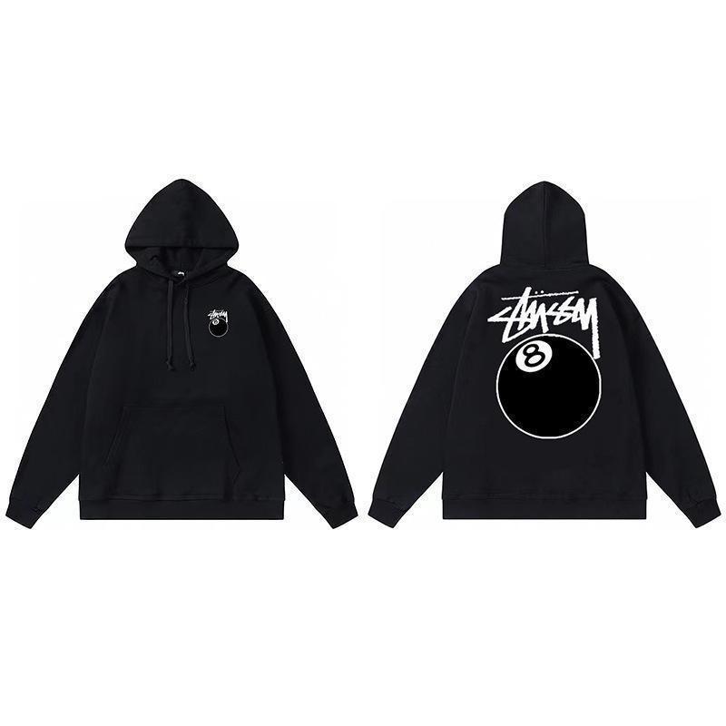 Stussy Mens Hooded Sweatshirt Casual Loose Fit Streetwear Printed Pullover