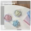 Magnetic Sequin Flower Phone Holder and Retractable Finger Ring Gift for Girls.