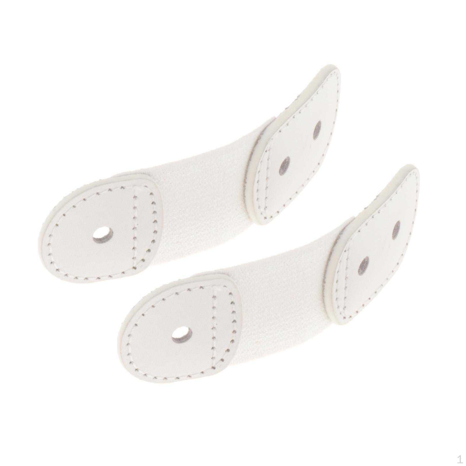 

2 шт. Шнурки для фигурного катания .9 дюйма x 1.2 дюйма Защита шнурков для ботинок для танцев Все размеры обуви белый