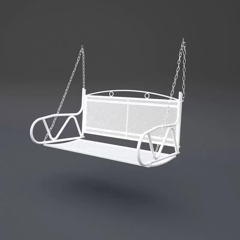 European Style Double Wrought Iron Swing Hanging Chair