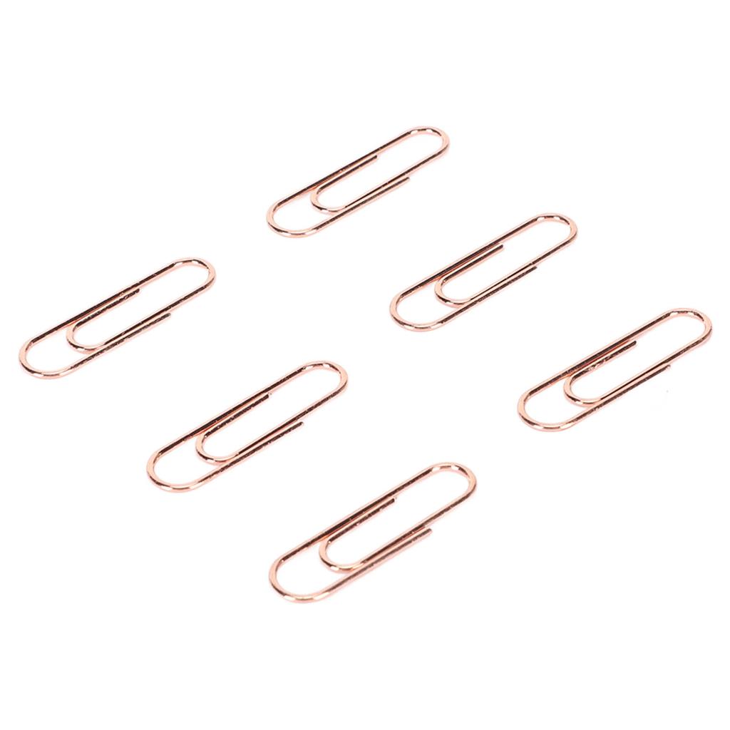 1.1in 100pcs Paper Clips Rust Prevention Increased Slip Resistance Portable Metallic Paper Clips for   Daily Use
