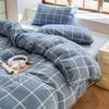 Retro Striped Four-piece Set, Cotton Pure Cotton 100 Washed Cotton Bed Sheet Quilt Cover, Male Student Dormitory Bed Three-piece Set 1