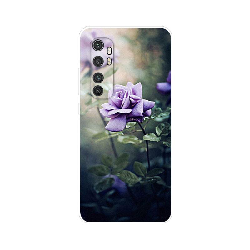Case For Xiaomi Mi Note 10 Lite Cover Silicone Soft TPU Flower Fundas For Xiaomi Mi Note 10Lite Note10 Lite Capa Shockproof Para