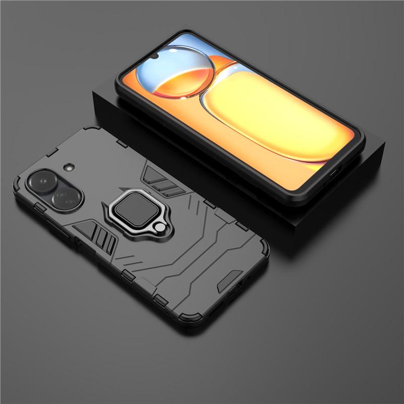 For Xiaomi Redmi 13C Case Hard Armor Finger Ring Protective Bumper For Redmi 13C 12 12C 10C 10 9 9C 9T Case For Redmi 13 Cover