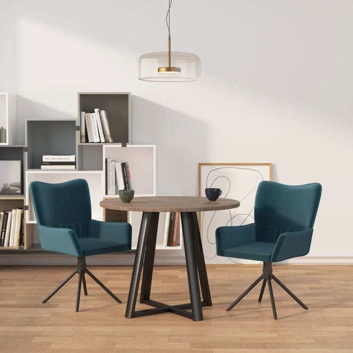 VidaXL 2x Chaises Pivotantes de Salle à Manger Sièges de Cuisine Fauteuils de Salle à Manger Chaises à Dîner Meubles de 344808