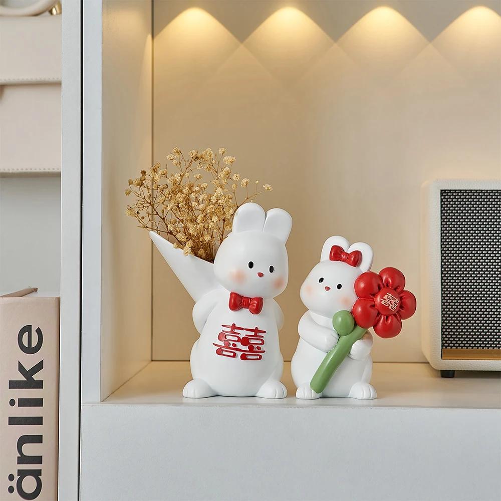 Verlobtes Paar Kaninchenvase Blumengesteck Hochzeitszimmerdekoration Schlafzimmer Heimdekoration Hochzeitsgeschenk