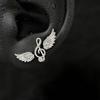 1/2/3Pcs Mini Angel Wings Musical Note Stud Earrings Anti-allergy Fashion Jewelry for Women Office Work Wear Gifts