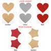 50Pcs/Set Cute Love Pentagram Shape Scratch Card Sticker DIY Postcard Wedding Gift Self-adhesive Coating Sticker Color Multi-use