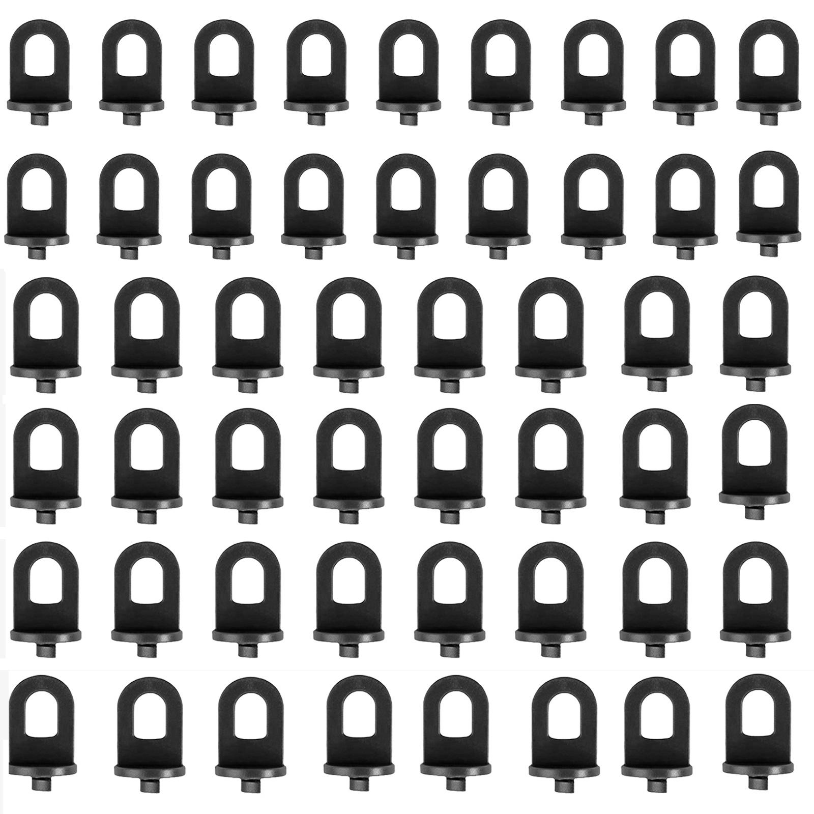 

50 шт. пластиковый крючок для подвешивания в теплице, зажимы для подвешивания растений и цветов, садовые аксессуары, застежка, завязанная пряжка, зажим для подвешивания горшка чёрный