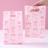 Girl Pink Bow Plastic Candy Bag Birthday Party Decor Kids Wedding Birthday Party Supplies Baby Shower Cookies Dessert Gift Bag
