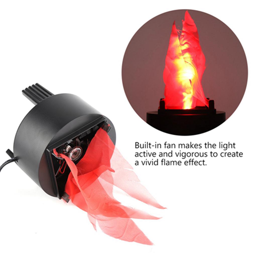 Lampa LED Efekt Płomienia Symulowana Misa Ognia Czarna Podstawa Impreza Pub KTV Disco Lampa Dekoracyjna #1