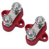 2pcs 5 16in M8 Terminal Stud Red Heavy Duty Wiring Junction Block Parts for 12‑48V Trucks RVs Boats