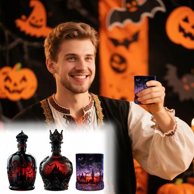 Trankstil Whiskyflasche, Gotische Whiskyflasche Weindekanter, Halloween Whiskyflasche, Perfekt für Halloween, Bar-Dekor Sammler