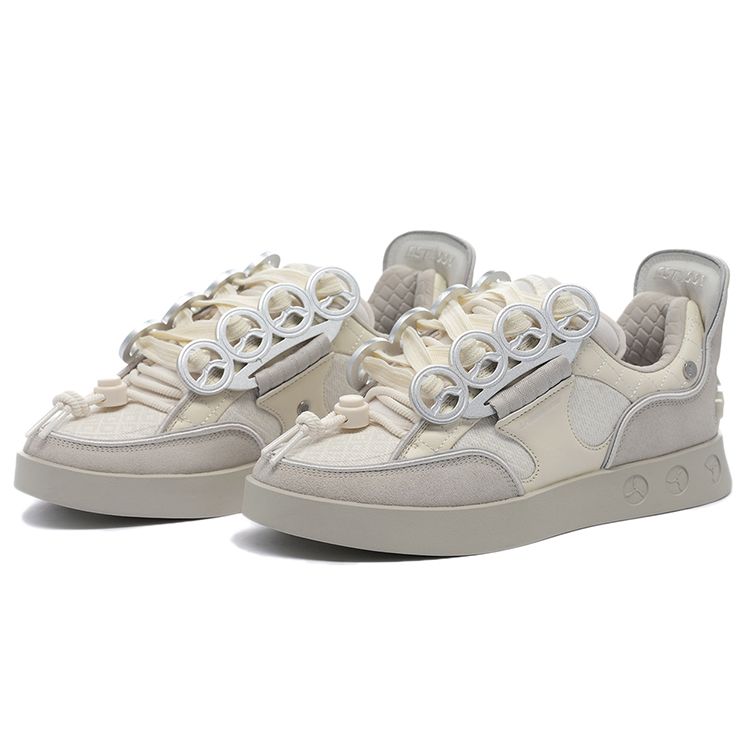 Li-Ning 1990 Dual Vision Comfortable Trendy Low-Top Skate Shoes Men Sneakers Yellow Gray ALHS021-1