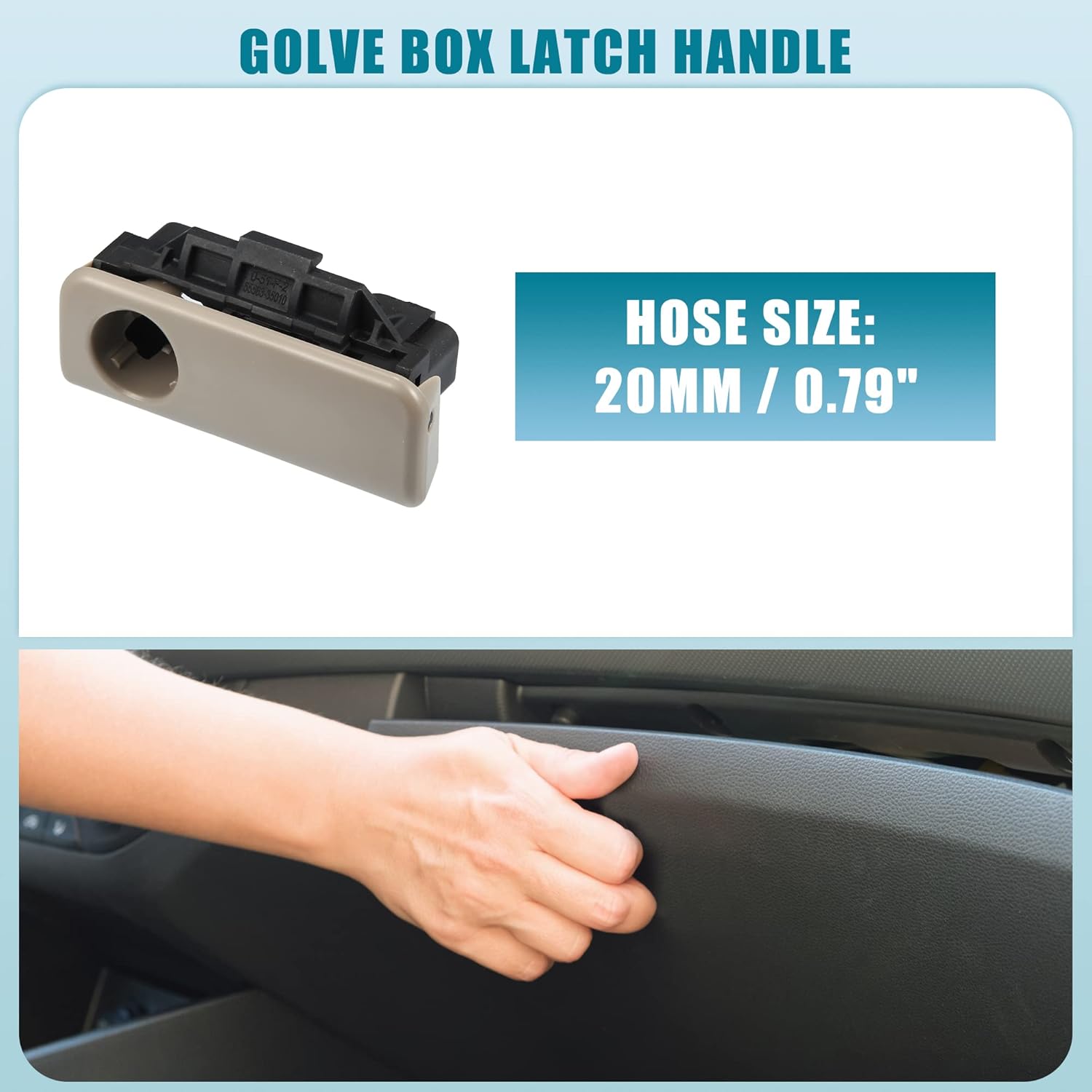 Car Interior Handle 5550635020E0 Glove Box Latch Handle for Toyota 4Runner 2003-2009 Plastic Beige