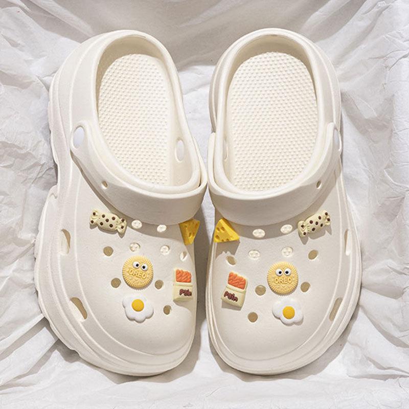 Women's Chunky Height-Boosting Odor-Resistant EVA Beach Sandals - Trendy Summer Baotou Slippers