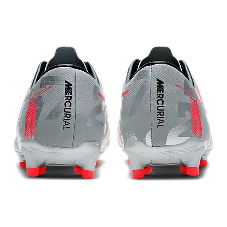 Nike Mercurial Vapor 13 Academy MG Metallic Grey Crimson Unisex Sneakers Metallic-Bomber-Grey Particle-Grey Laser-Crimson AT5269-906
