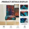 Printed Chair Covers Adjustable Dining Chair Cover Big Elastic Chairs Protector Kitchen Wedding Desk Stretch Modern Geometric