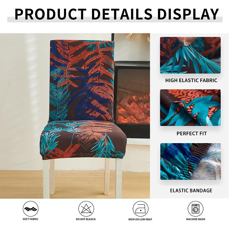 Printed Chair Covers Adjustable Dining Chair Cover Big Elastic Chairs Protector Kitchen Wedding Desk Stretch Modern Geometric
