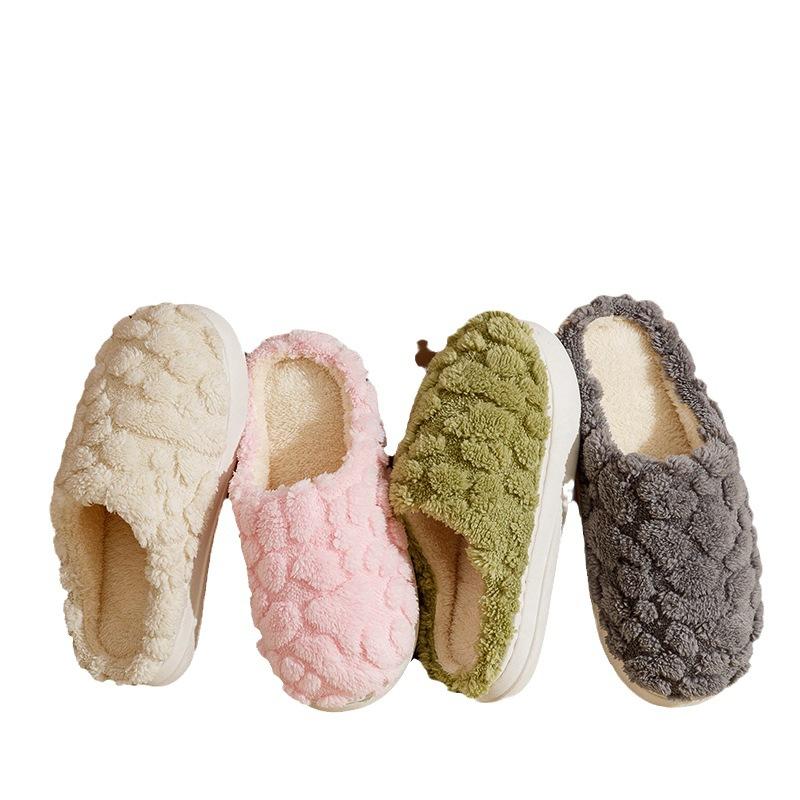 Autumn and Winter Cotton Slippers Thickened Warm Plush Slippers Office Cotton Mop