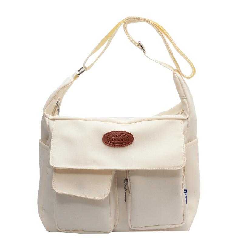 Korean ins student satchel vintage messenger bag Japanese Harajuku girl soft girl shoulder canvas bag simple