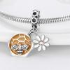 2026 Bee Series Daisies Honeycomb Charm Charm Beads DIY Jewelry Bracelet Accessories 925 Silver