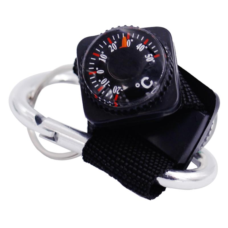 One/3/5PCS Mini Keychain Thermometer Multifunction Camping Compass Thermometer Outdoor Climbing Temperature Tester Survival Device