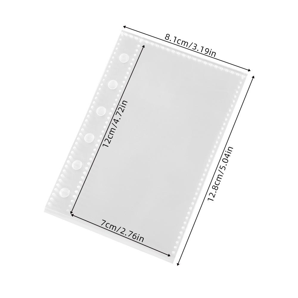 A7 Glitter Laser Star Zipper Binder Photo Card Collection Book Postcard Organizer Diary Notebook School Stationery