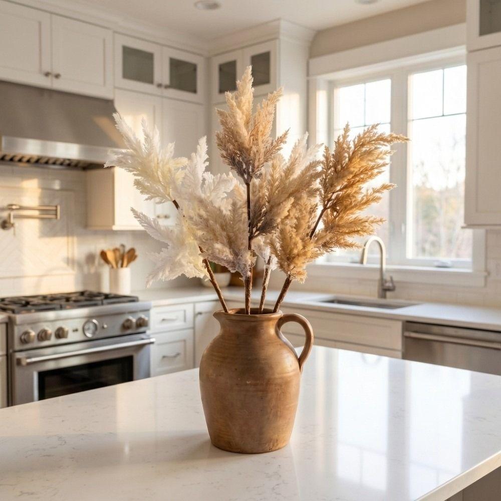 Rural Home Style Artificial Dried Reed Simulation Tree Branch Realistic Artificial Reed Dog Sage Handmade Plastic