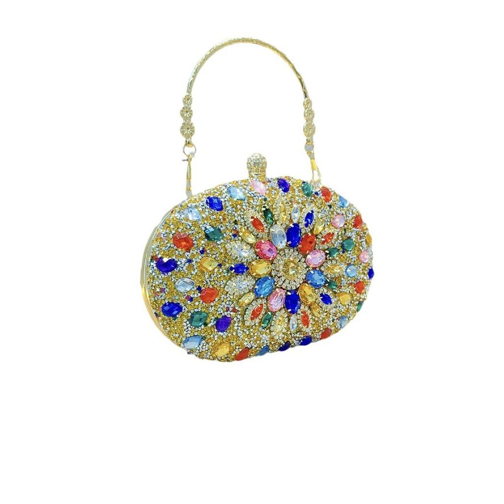 Promi-Abend-Clutch mit Strasssteinen für Damen mit strukturierten Diamanten – perfekt für Bankette und besondere Anlässe oder Cheongsam-Kleider.