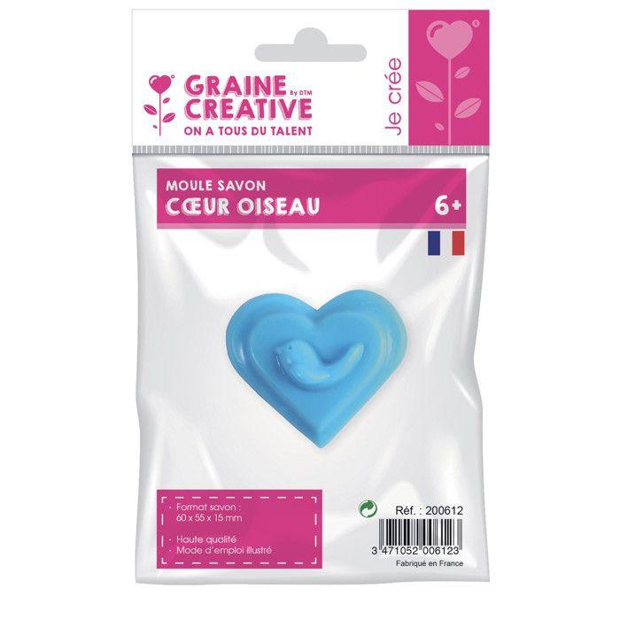 Moule pour savon Mini Coeur Oiseau