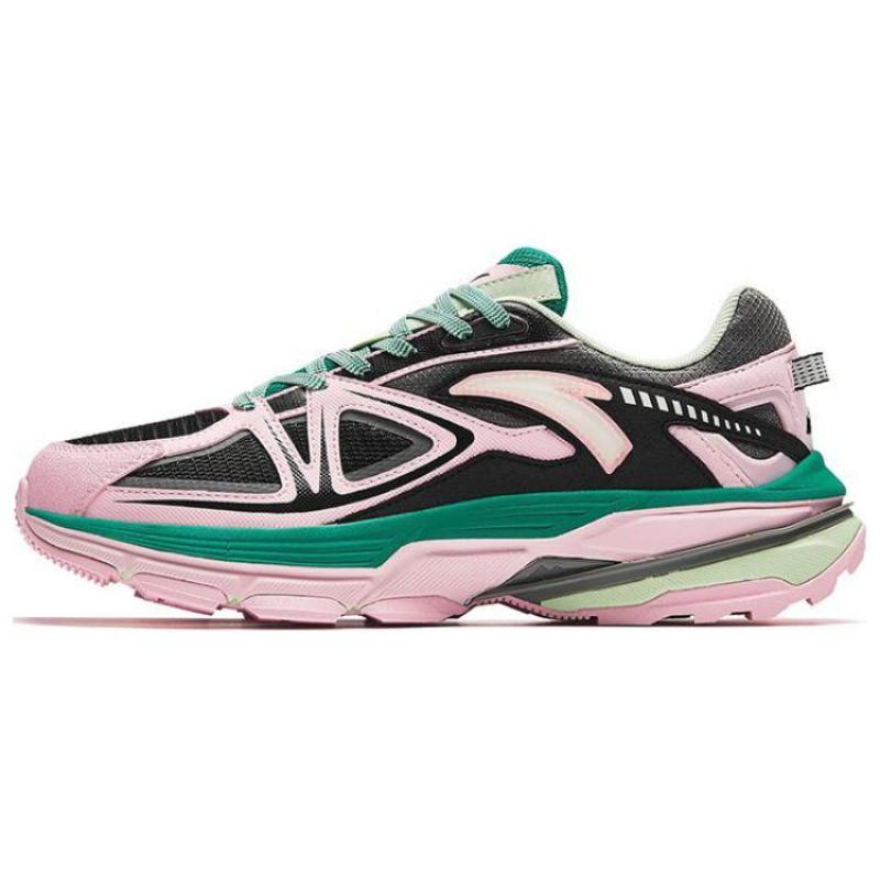 Anta Кроссовки Walker Прочные Дышащие Низкие Беговые Обувь Женская Черно-Розовые Кроссовки 122418890-5 38