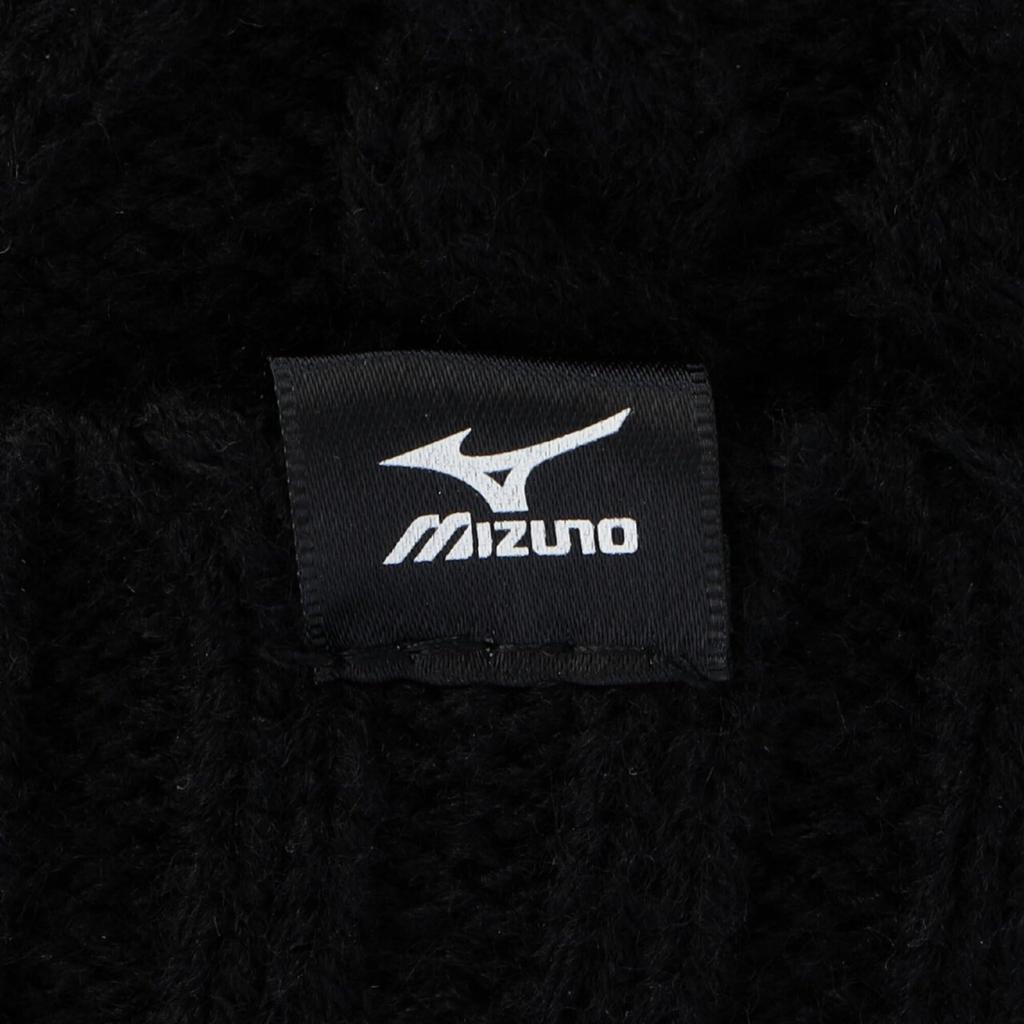 Mizuno Simpleis Knit Cap with Size F Peak, C2JWCZ51, Men's, Black, (56-60cm)