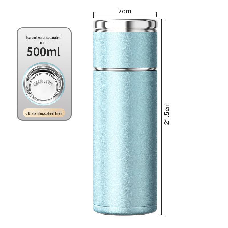 Compact 316 Stainless Steel Tea Infuser Thermos Cup - Portable Water Separation Design for Men and Women, Perfect Gift